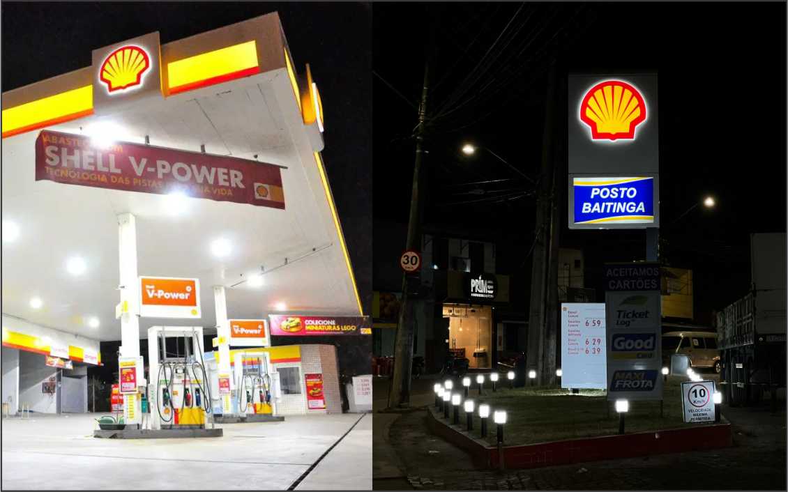 Iluminação para postos 